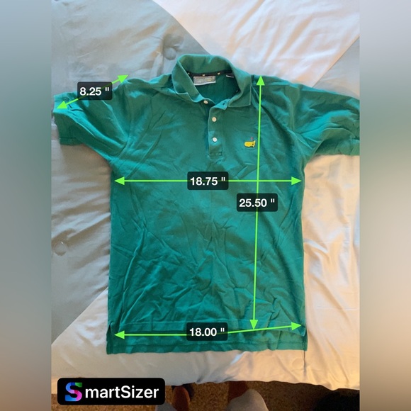 AUGUSTA NATIONAL GOLF SHOP Slazenger Size Medium Masters Green Polo - Picture 5 of 6